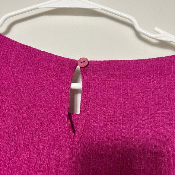 Soft Surroundings Sz L Gauzy Top Lightweight Casual Pinkish Purple Tunic - Picture 4 of 9